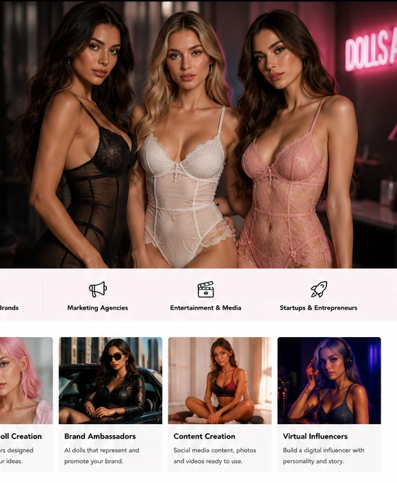 Original adult AI dolls created by a digital character agency
