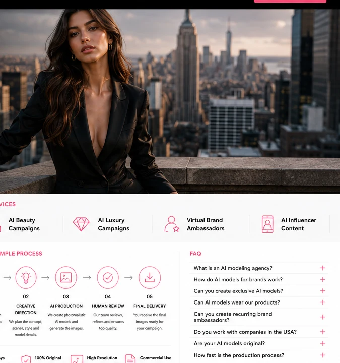 Photorealistic AI model for a United States advertising campaign