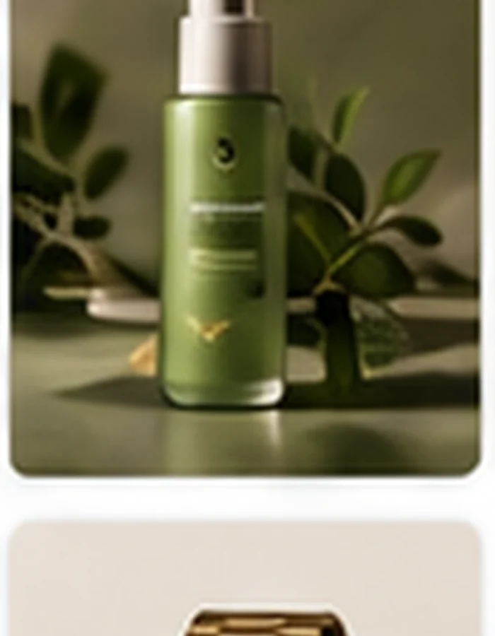 Fotografía de cosmético verde