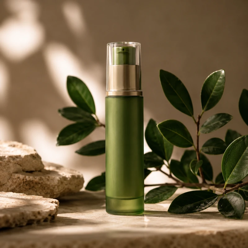 Fotografía comercial de cosmético mejorada para campaña
